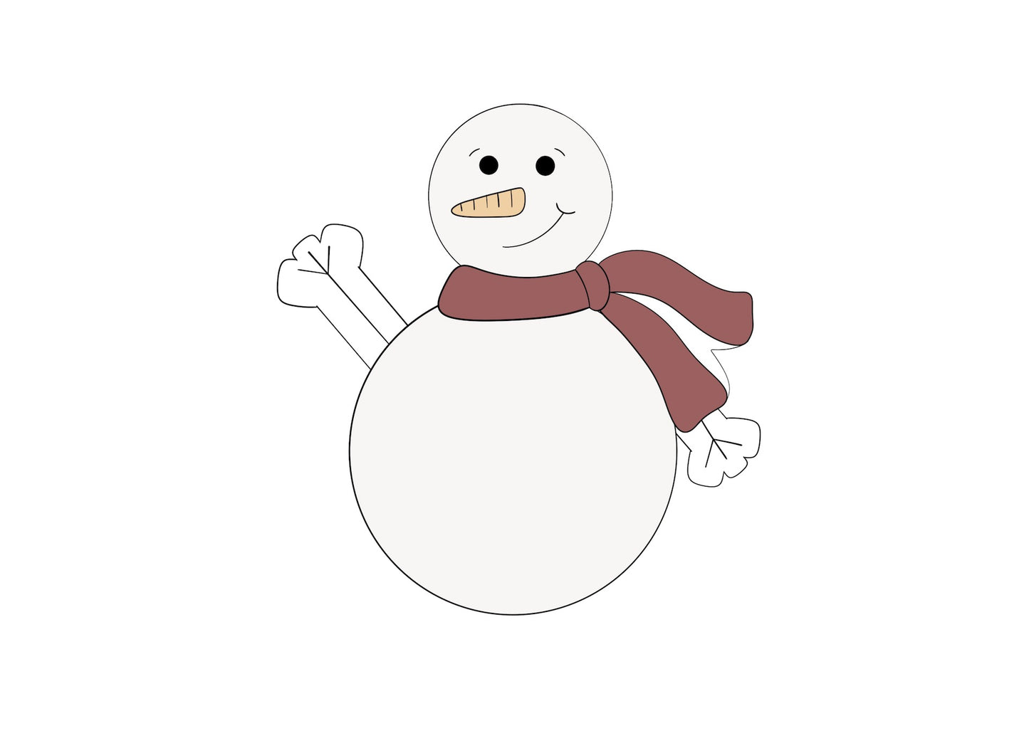 Snowman 2 Cookie Cutter