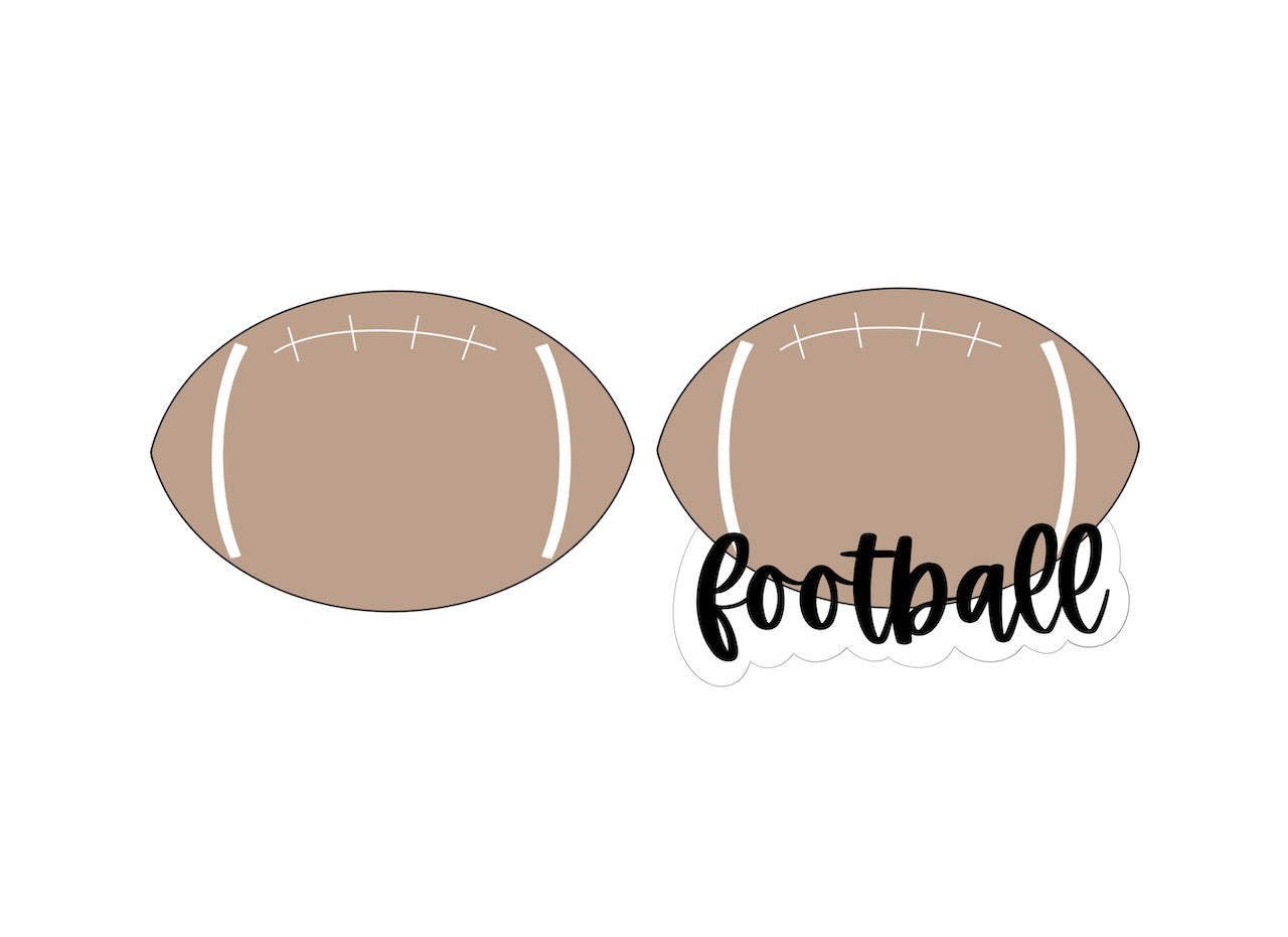 Football with or without Font Cookie Cutters