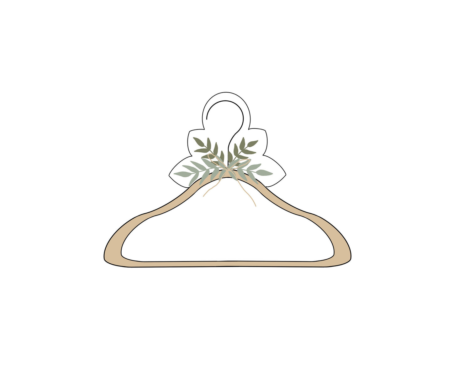 Hanger with Greenery Cookie Cutter