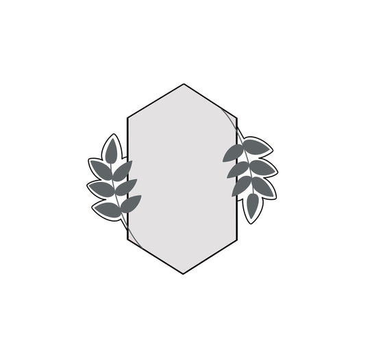 Leafy Elongated Hexagon Cookie Cutter