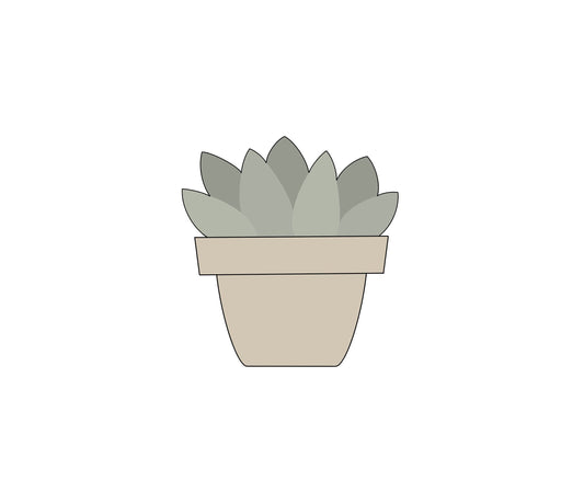 Potted Succulent Cookie Cutter