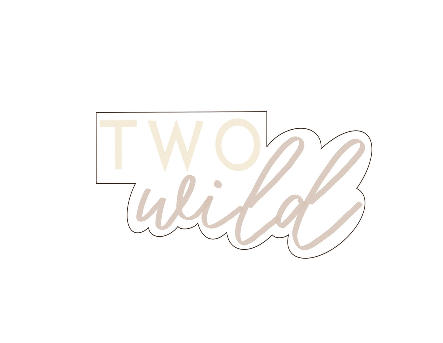 TWO Wild Plaque Cookie Cutter