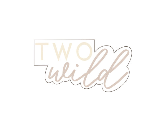 TWO Wild Plaque Cookie Cutter