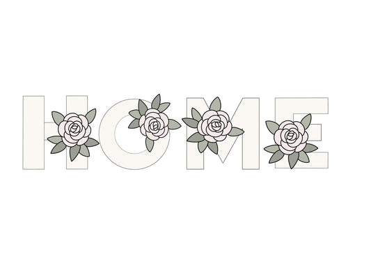 Floral HOME set of 4 Cookie Cutters