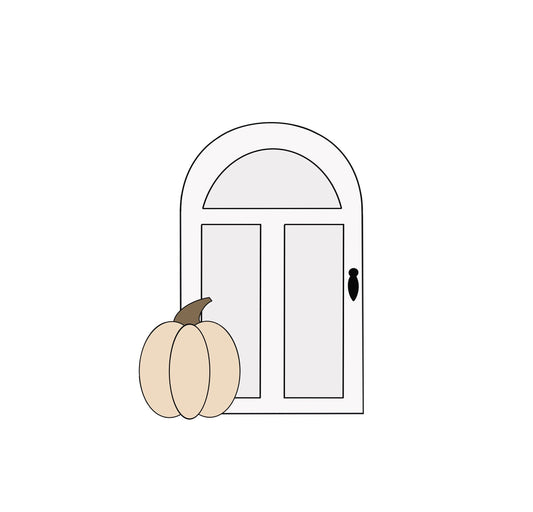 Door/Plaque with Pumpkin Cookie Cutter