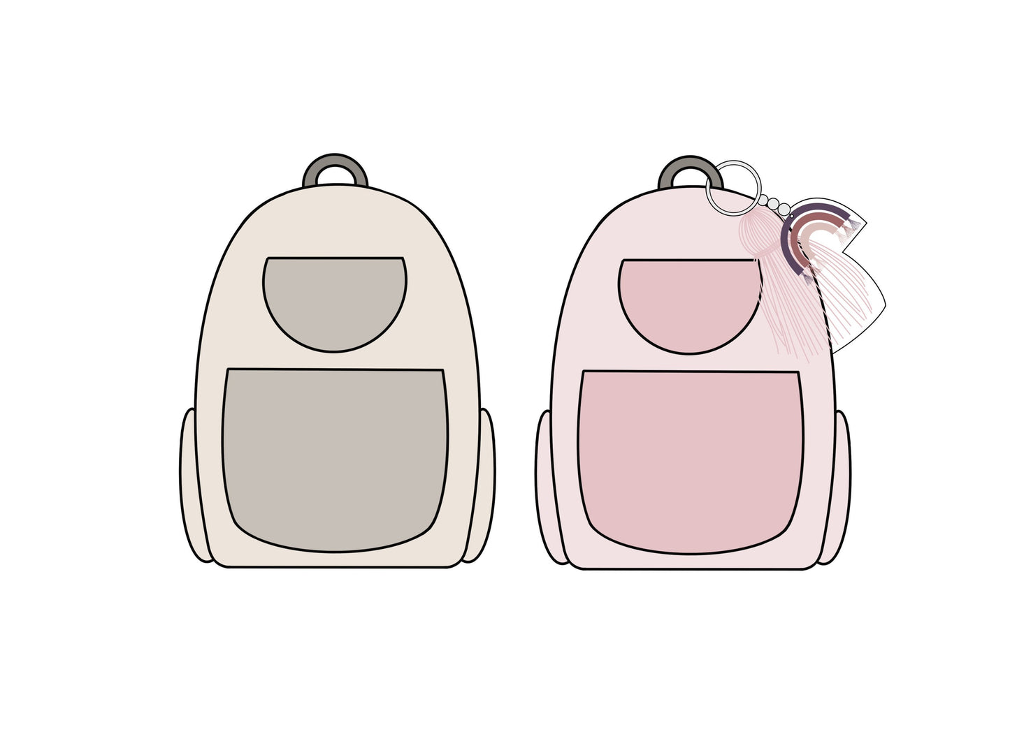 Backpack with or without Fun Keychain Cookie Cutters