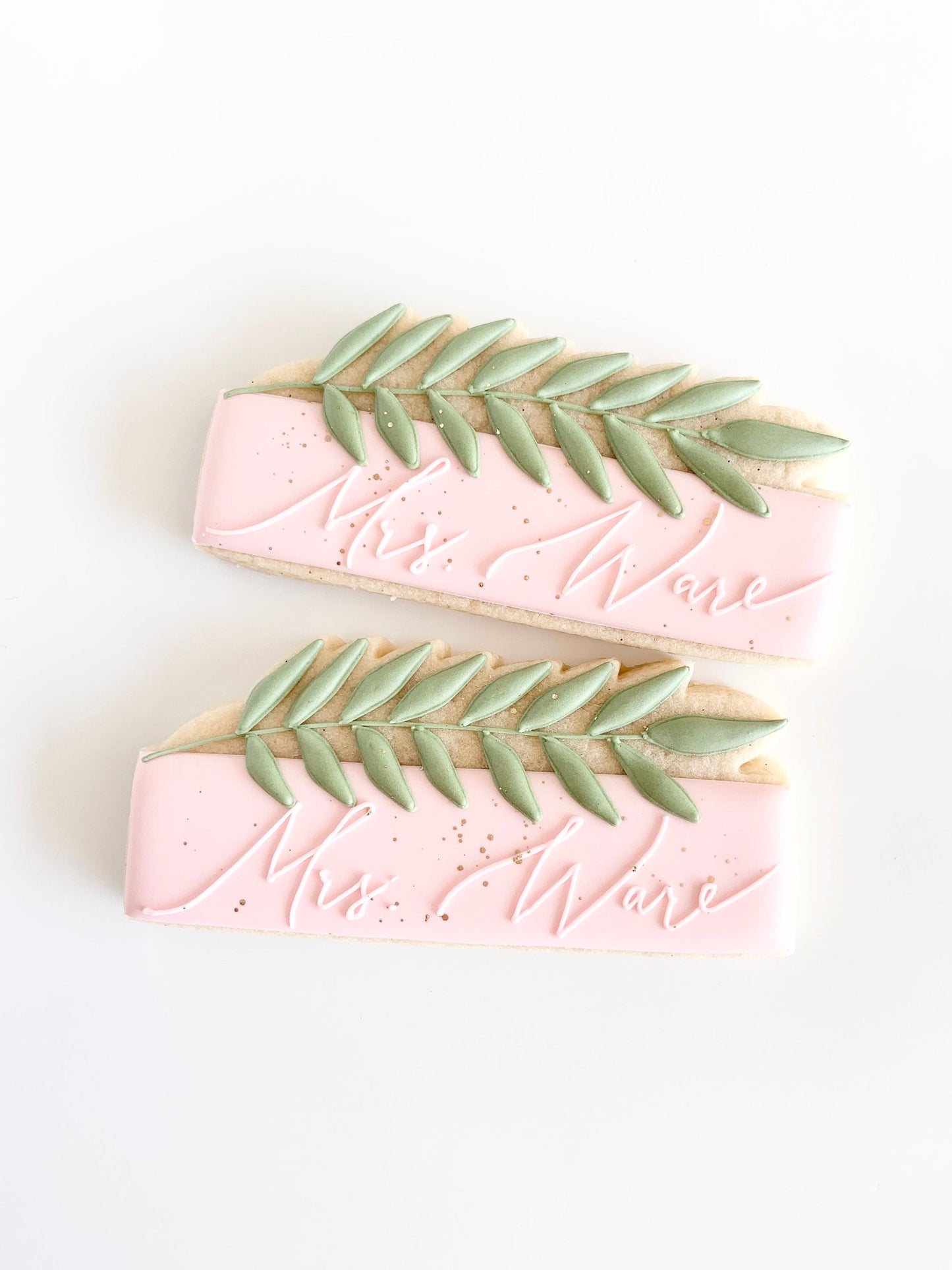 Long Leaf Name Plaque Cookie Cutter
