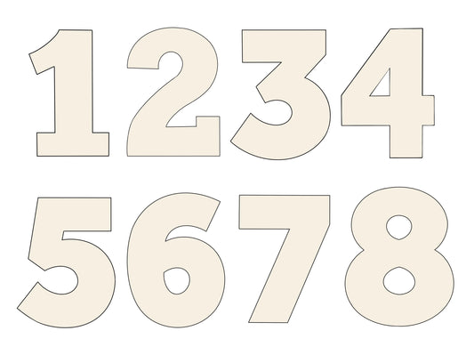 Basic Numbers 1-9 Cookie Cutters