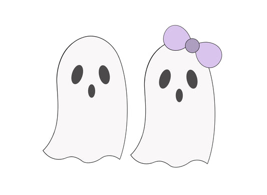 Ghost with or without Bow Cookie Cutters