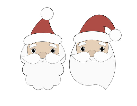 Santa 1 or Santa 2 Cookie Cutters