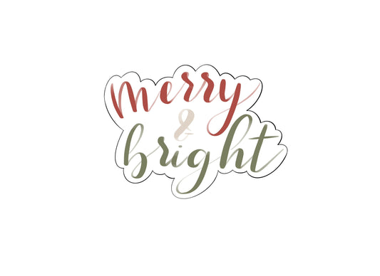merry & bright Plaque Cookie Cutter
