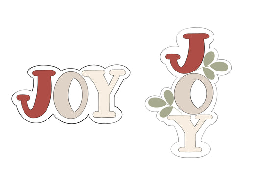 Joy or Joy with Greenery Cookie Cutters
