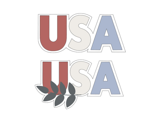 USA with or without Greenery Cookie Cutters