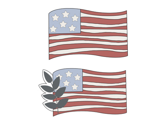 Flag with or without Greenery Cookie Cutters