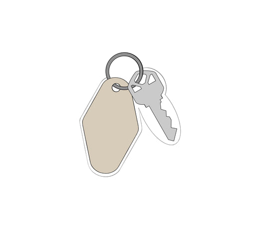 Key with Key Tag Cookie Cutter