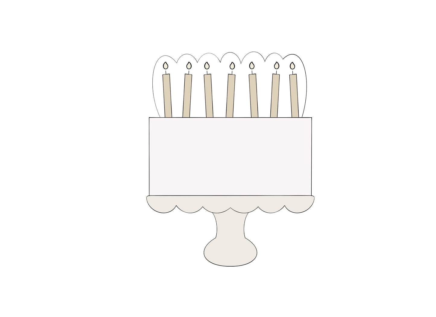 Candle Cake Cookie Cutter