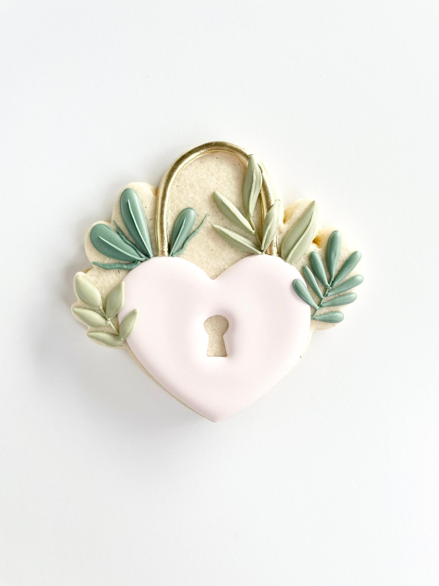 Heart Lock with or without greenery Cookie Cutters