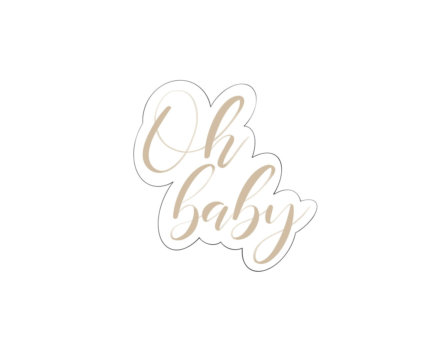 Oh Baby Plaque Cookie Cutter