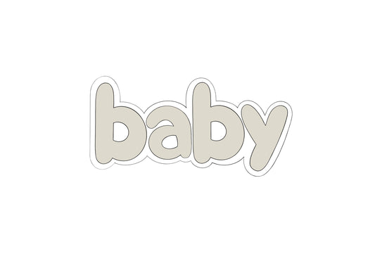 Baby Font Plaque 2 Cookie Cutter