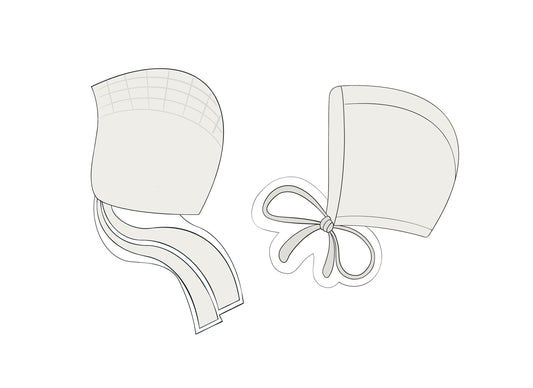 Baby Bonnet or Baby Bonnet with Bow Cookie Cutters