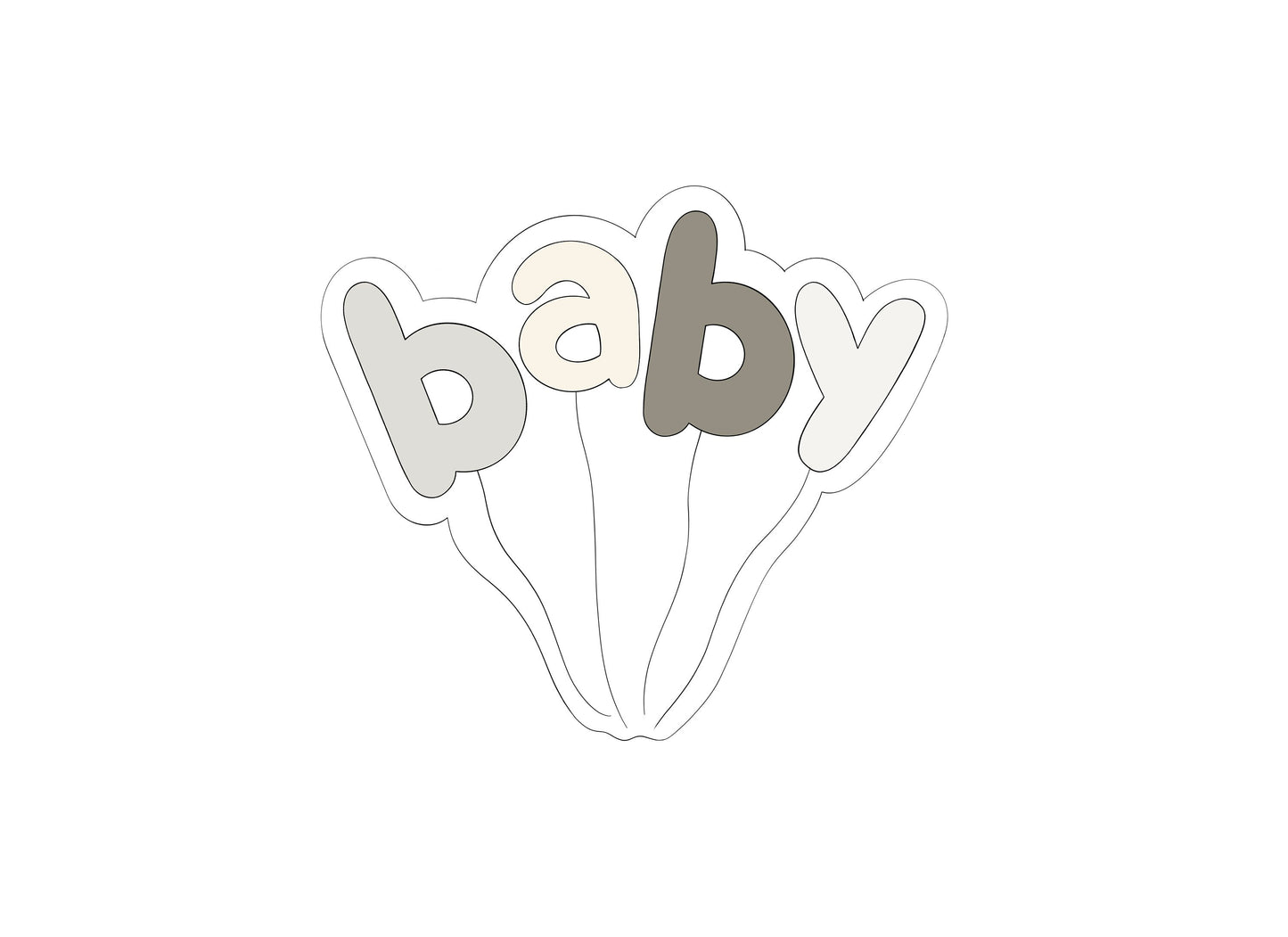 Baby Balloons Cookie Cutter