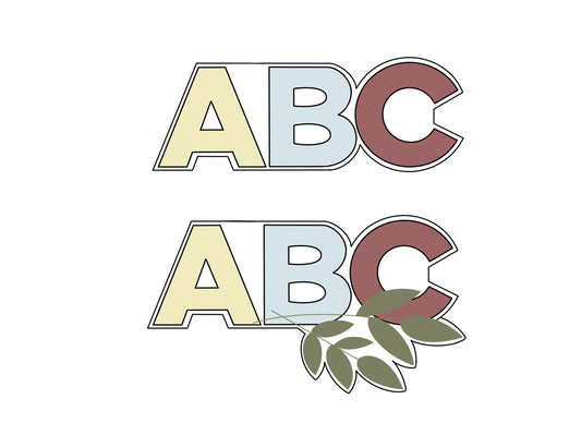 ABC with or without Greenery Cookie Cutter