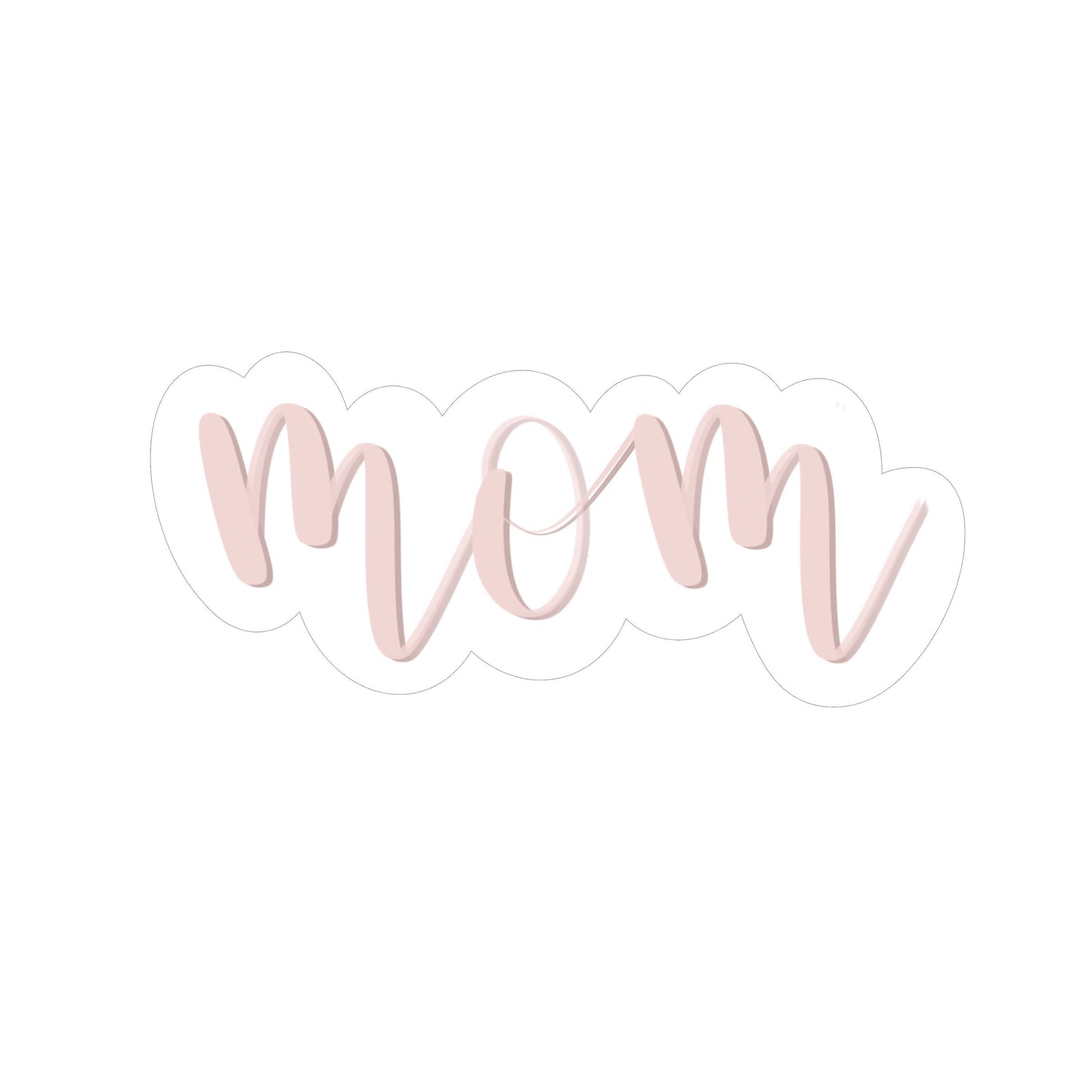 Mom Font Plaque with or without Greenery Cookie Cutters