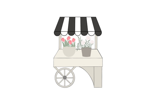 Flower/Ice Cream Cart Cookie Cutter