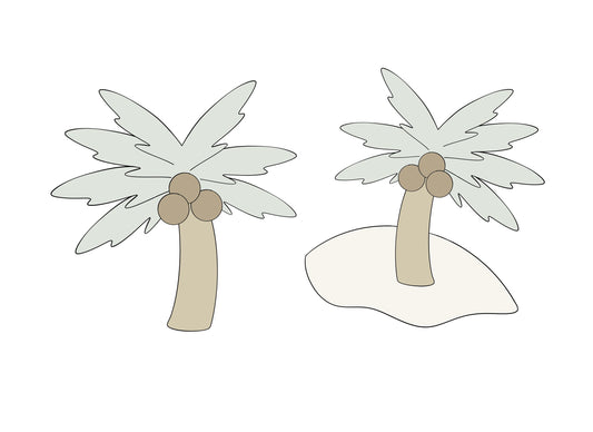 Palm Tree or Palm Tree with Land Cookie Cutters