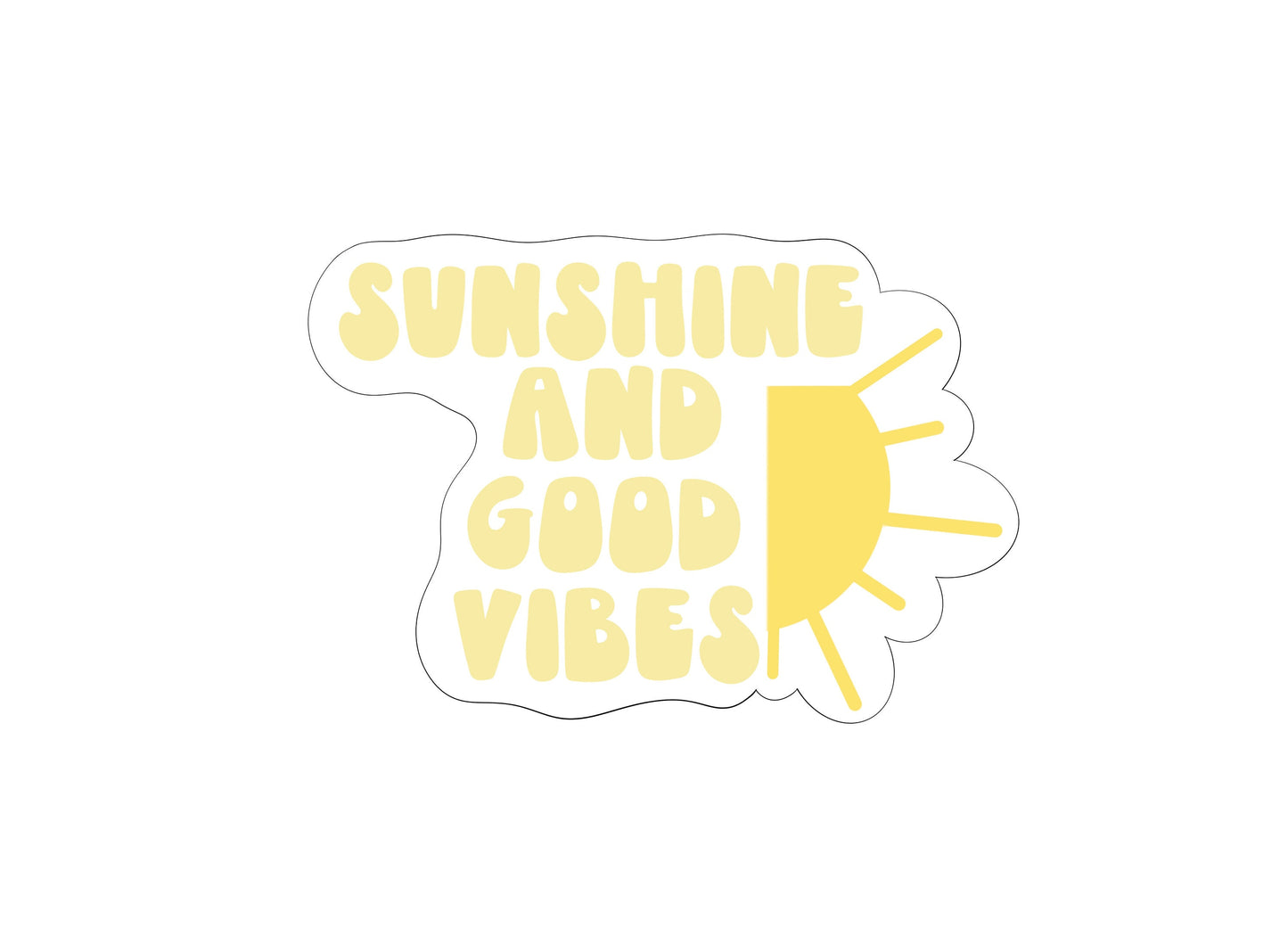 Sunshine & Good Vibes Plaque Cookie Cutter