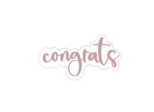 Congrats Font Plaque Cookie Cutter