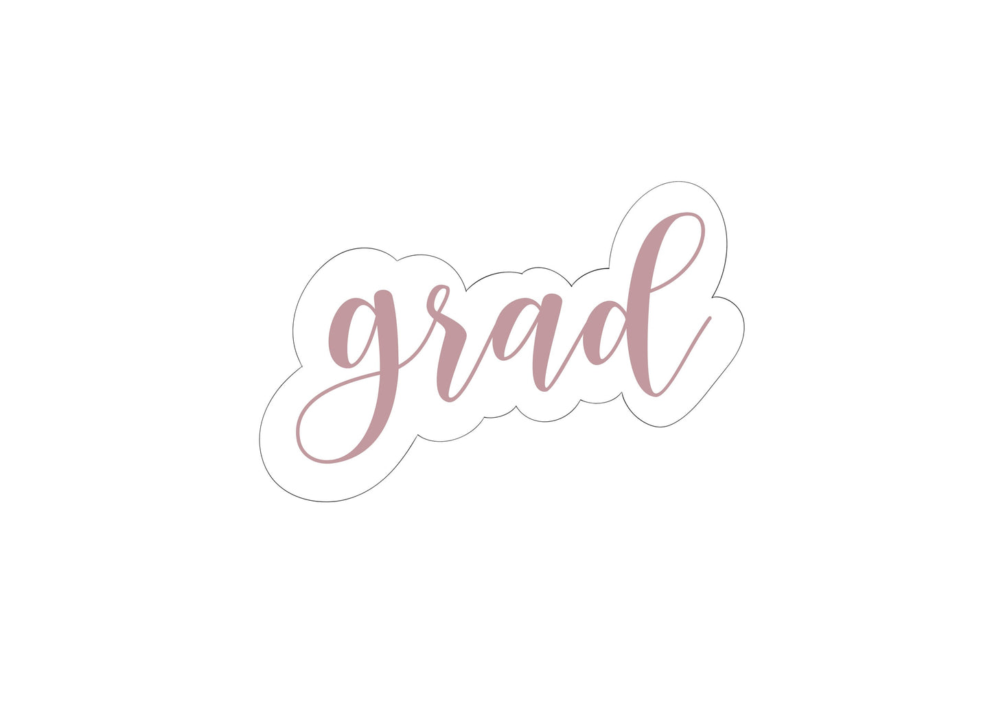 Grad Font Plaque Cookie Cutter